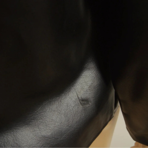 Vintage 50s 60s Japan Mod Black Nylon Faux Leather Jacket - Picture 7 of 7